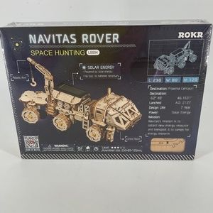 ROKR Navitas Rover Wood Space 3D Wooden Solar Puzzle Model Kit Project NEW w/BOX
